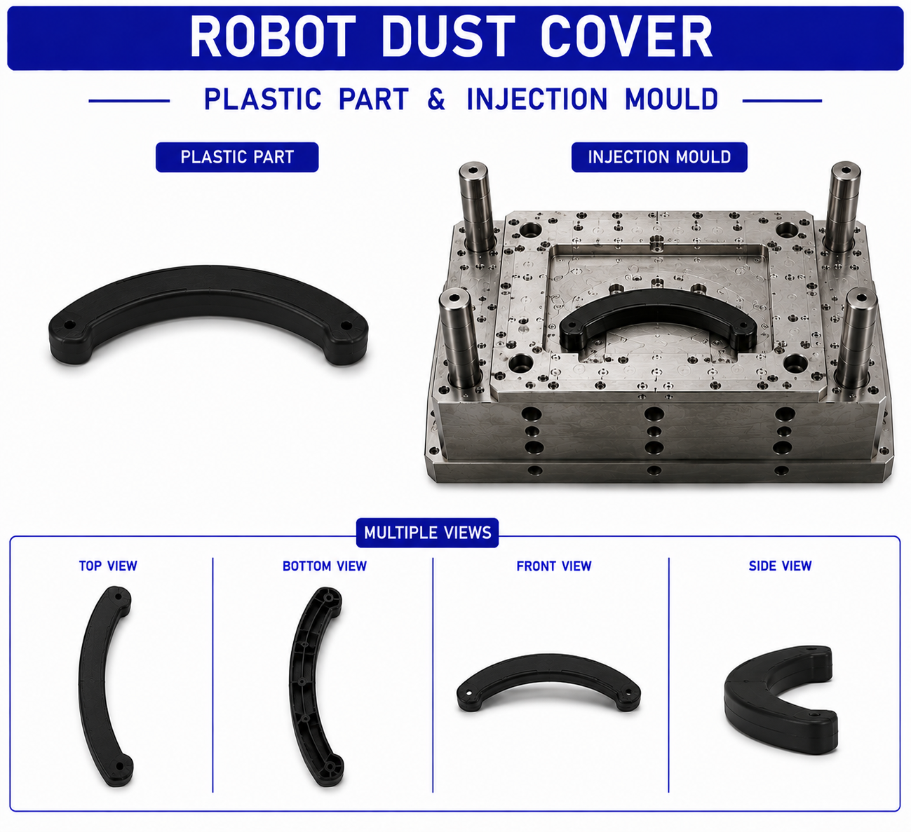 Robot Plastic Dust Cover Mould and Moulding Services
